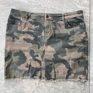 New York And Company Soho Camo Mini Skirt